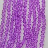 3 4 6mm purple bicone czech glass crystal beads loose spacer beads for jewelry making necklace bracelet diy