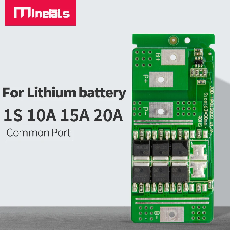 Плата защиты аккумулятора PCM 1S 10 А 15 20 3 7 в литий-ионный 2 LFP BMS для литиевых
