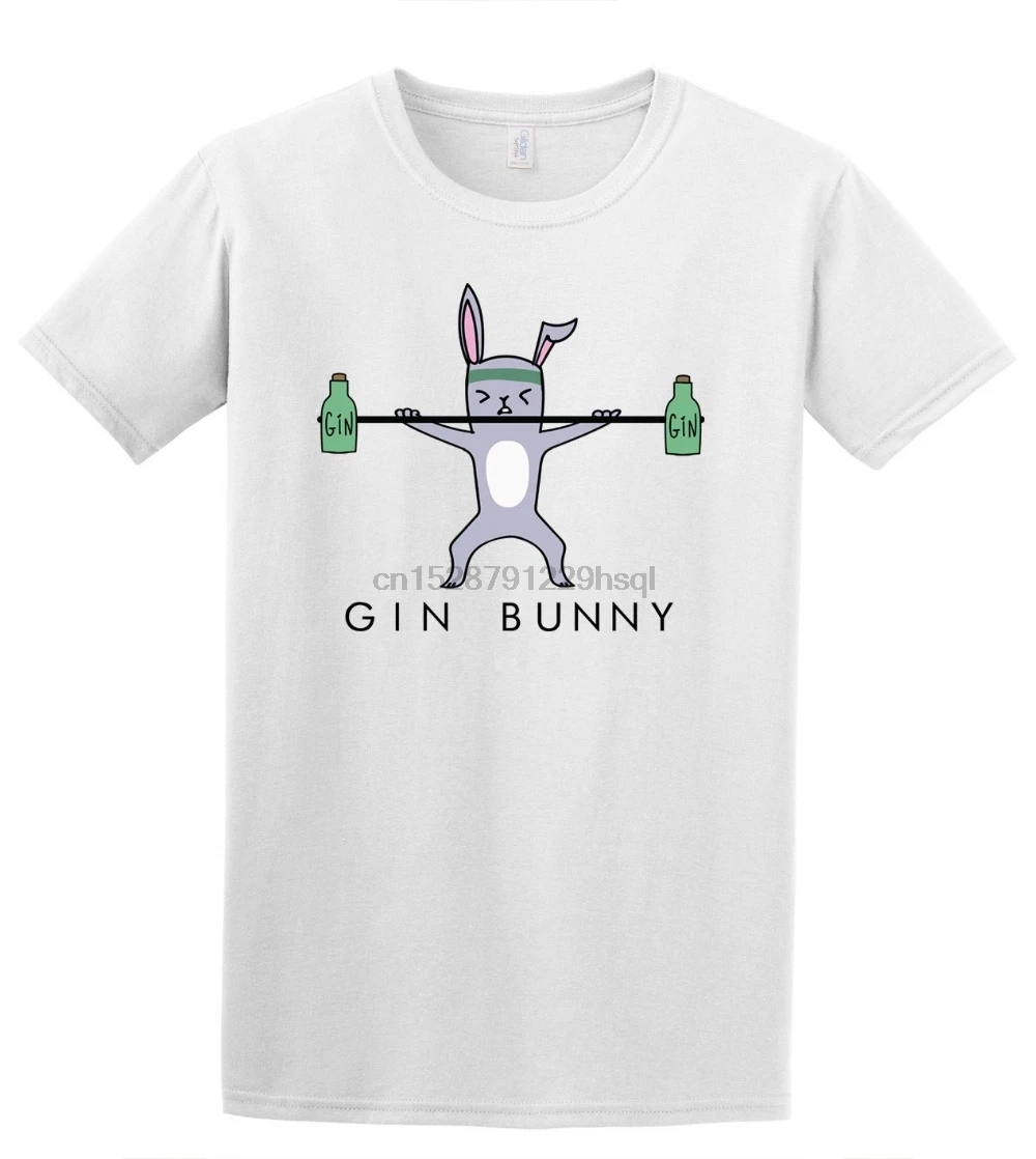 Gin Bunny Gym Забавный слоган Цитата иллюстрация пародия графическая забавная