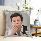 Квадратный чехол для подушки Tom Holland с коллажем 50*50, Полиэстеровые подушки для дивана, декоративные наволочки для подушки, Наволочки на подушку под заказ
