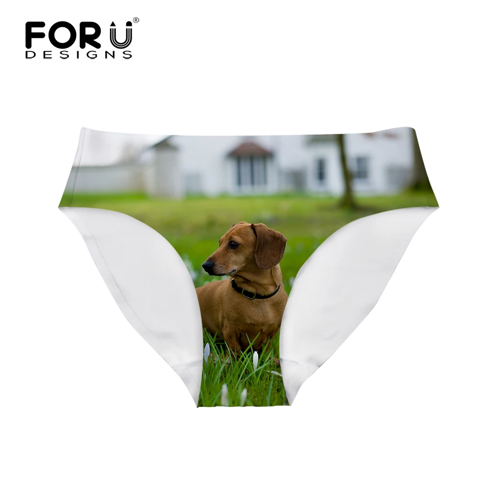 

Женские трусики FORUDESIGNS со средней талией, Дамское ультратонкое нижнее белье с рисунком таксы, бесшовное нижнее белье для бодибилдинга, 1/3 шт....