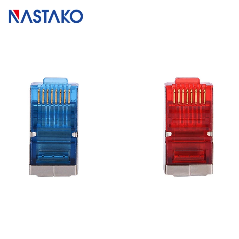 Cat5e Cat6 rj45 разъем cat6 вилки сетевой металлический экранированный модульный