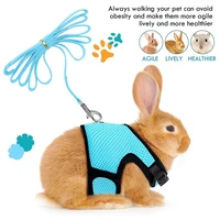 pet mesh harness with leash small animal harness vest lead for hamster rabbit guinea pig small animal accessories pet lead set