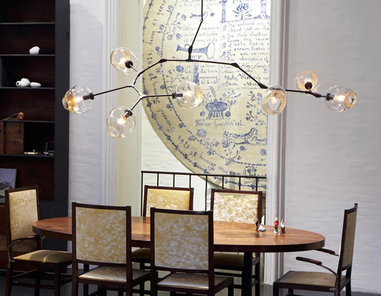 

Vintage Loft Industrial Pendant Lights Black Gold Bar Stair Dining Room Glass Shade suspension luminaire Pendant Lamp Fixtures