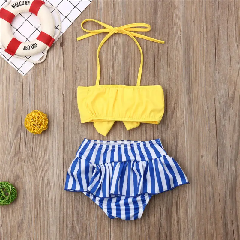 Детская одежда детский купальный костюм для девочек малышей бикини набор