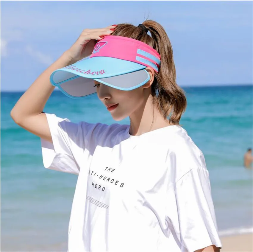

Women Summer Sun Visor Caps Retractable Beach Hat UPF 50+ Quick Drying Sun Protection Hat Travel Camping Hiking Fishing Hat