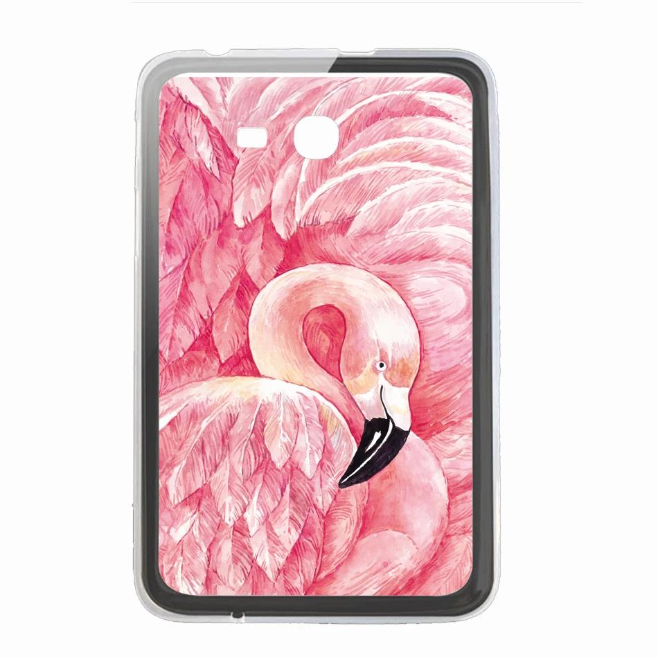 Мягкий с рисунком из ТПУ чехол для samsung Galaxy Tab 3 lite 7,0 tab 3 V VE SM-T110 T111 T113 SM-T116NU прозрачная на планшет задняя крышка