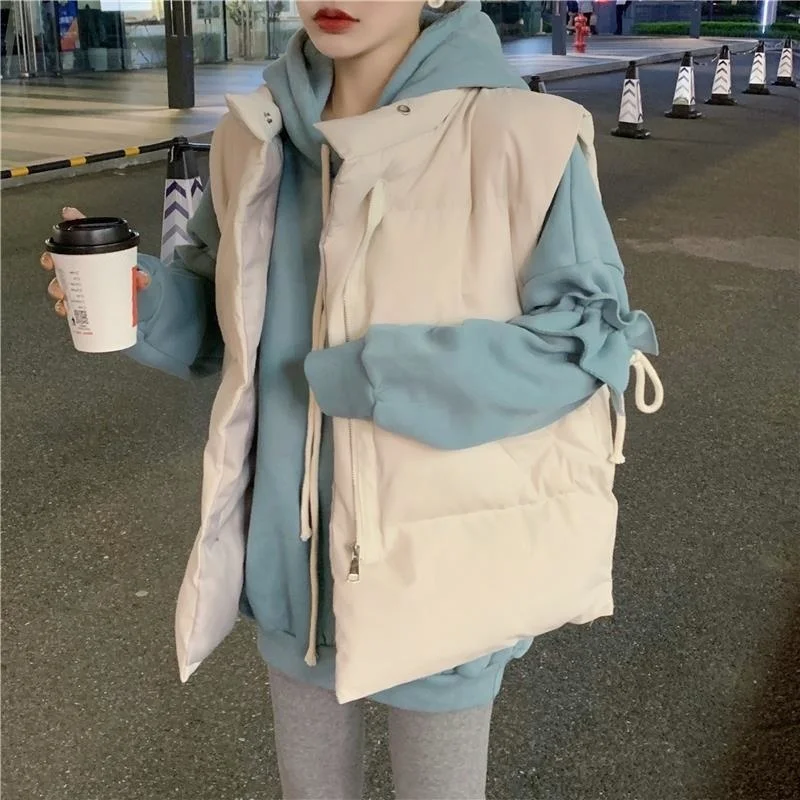 

Пуховой хлопковый жилет для женщин 2021 осень и зима в Корейском стиле широкий