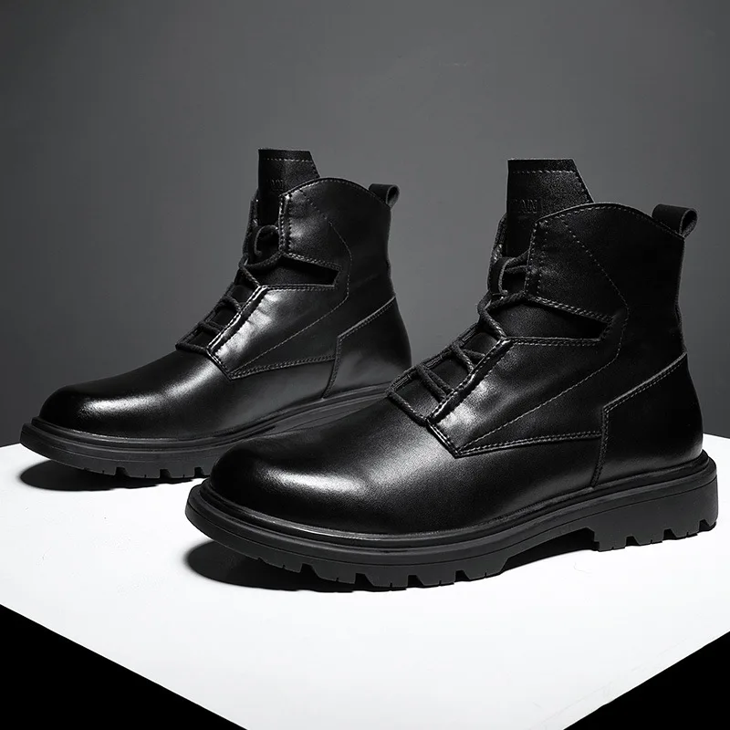 Мужские повседневные ковбойские ботинки мотоциклетная обувь в стиле панк из