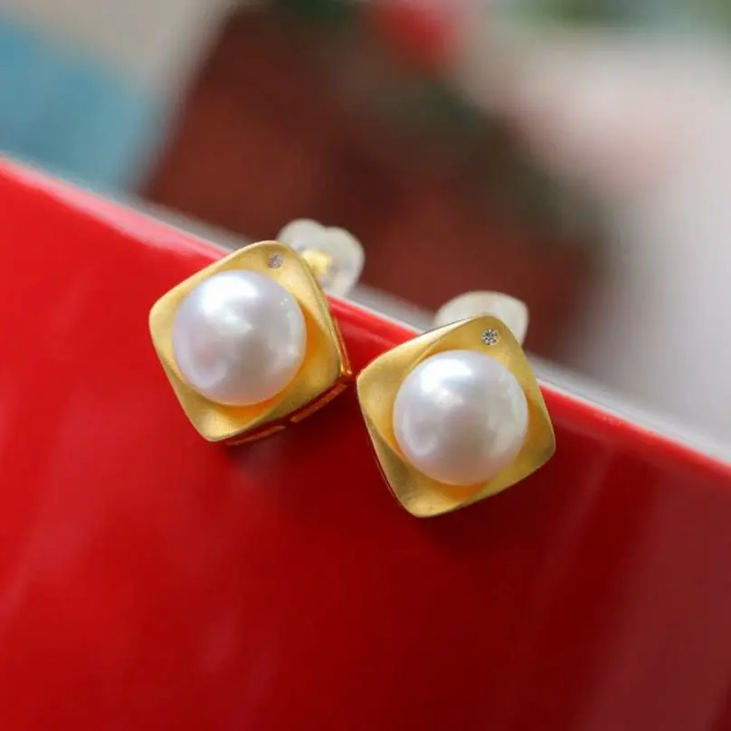 Женское колье и из матового стерлингового серебра 925 пробы с золотым покрытием |