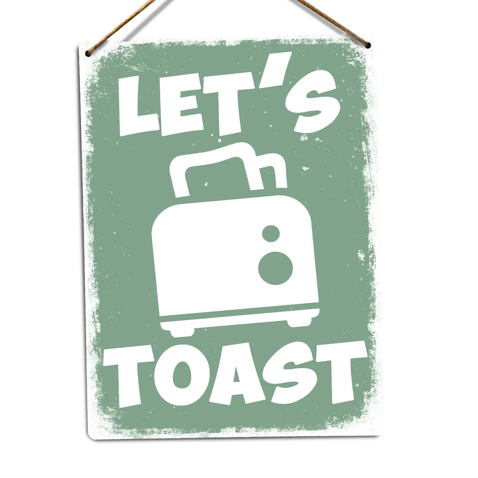 

Let's Toast - GREEN - Metal Wall Sign Plaque(Visit Our Store, More Products!!!)
