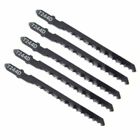 5pcsset t244d hcs t shank curved jigsaw blades for wood fast cutting tools newest woodworking machinery parts