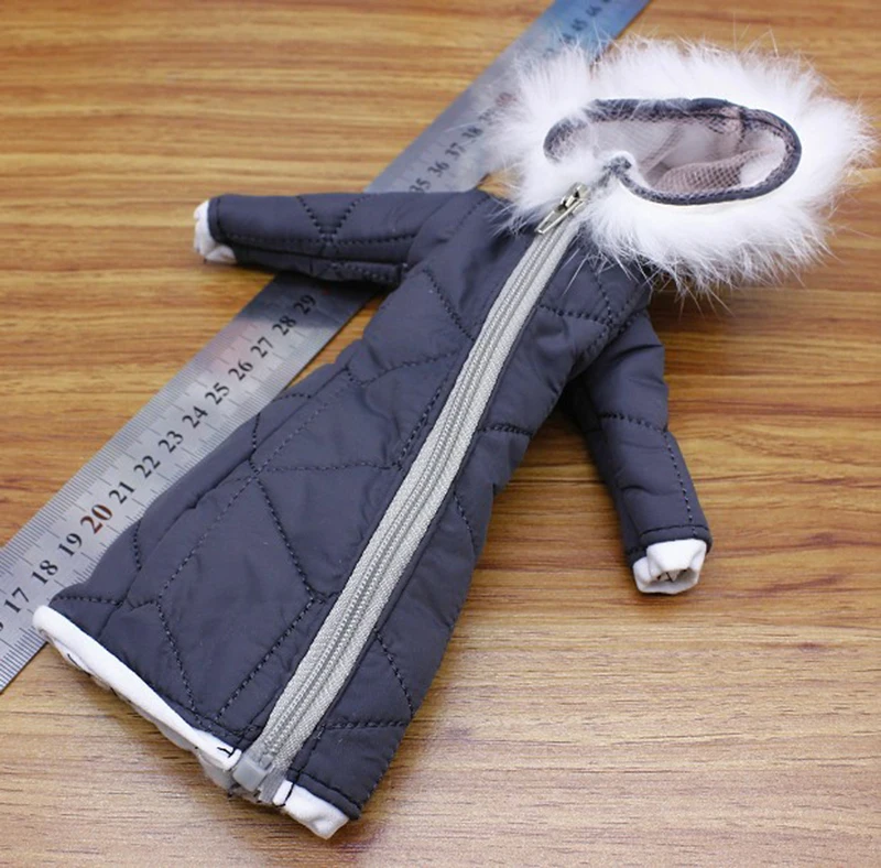 

In stock 1/6 Female Fashion Winter Down Jacket Girls White/Blue Cotton Coat For 12" Dolls