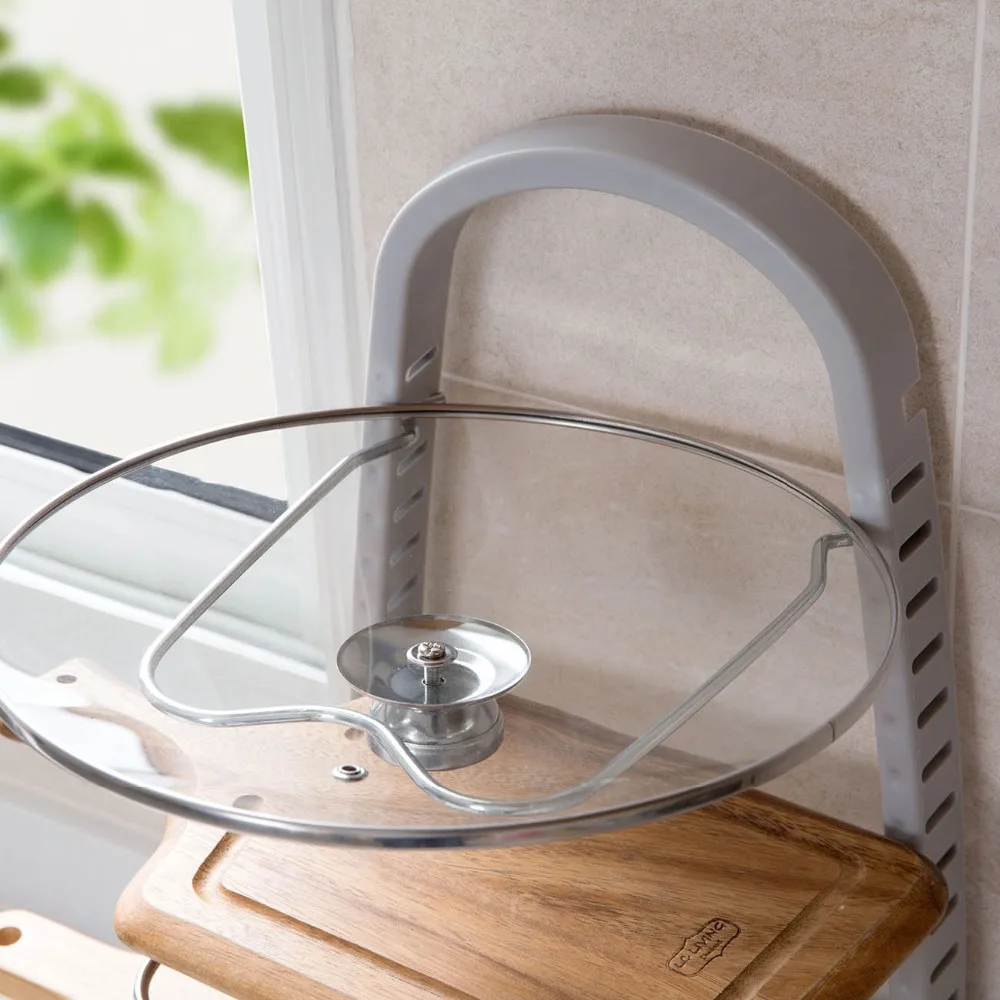 Кухонный органайзер стойка для хранения горшков держатель полка посуды