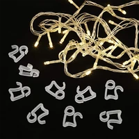 100pcs christmas light clip gutter hang hooks for christmas decoration outside string lights light fairy season items