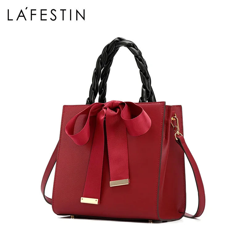 Женская сумка мессенджер LAFESTIN мягкая тканая через плечо 2019|Сумки с ручками| |