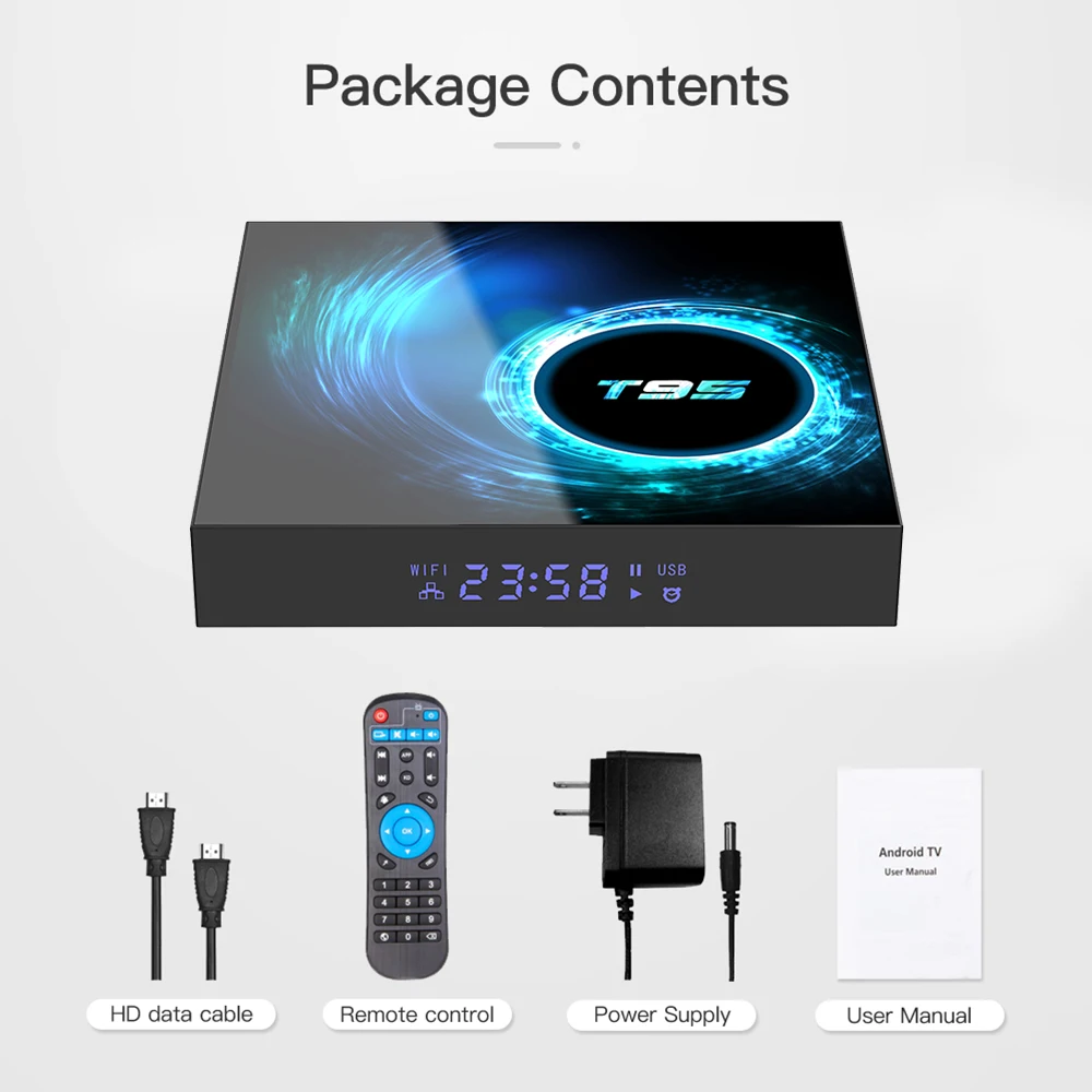T95 H616 Android 10 Tv Box 6K HD 2 4G & 5G Wi Fi голосового помощника Google Поддержка несколько Media Player