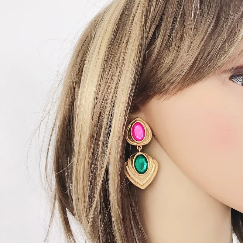 Новые Серьги с драгоценными камнями в форме сердца золотые Винтажные серьги для