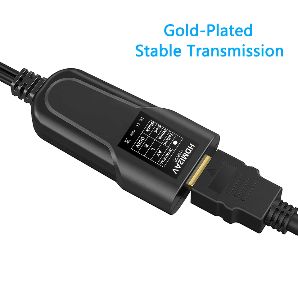 Wiistar HDMI в AV адаптер HD видео конвертер штекер RCA AV/CVSB L/R 1080P HDMI2AV Поддержка NTSC PAL новое