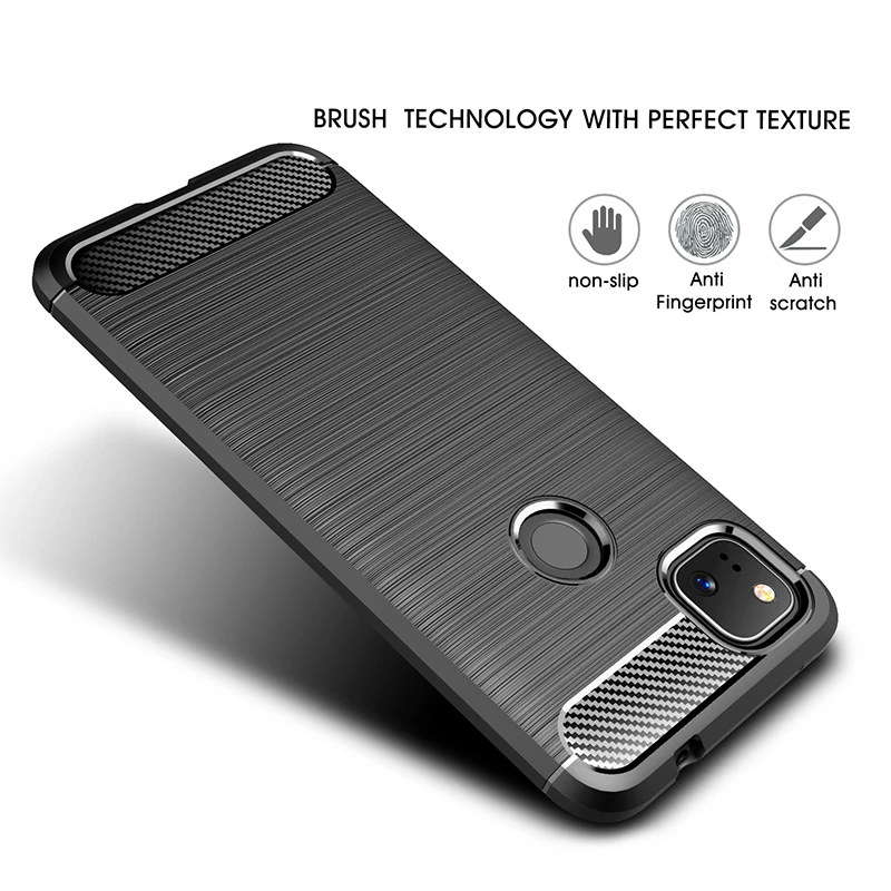 For Google Pixel 4 A XL Case Carbon Fiber Cover Shockproof Phone 3 3A 3XL 4A 4XL 5 Back Bumper | Мобильные телефоны и
