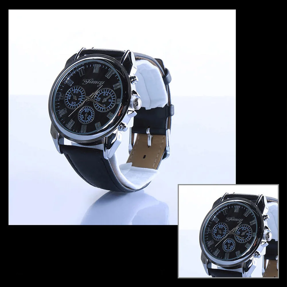 3pcs Wallet Watch Belt Boyfriend Gift Set Husband Valentine's Day Fashion Father Colleague Box Men PU Black Birthday Accessories | Багаж и