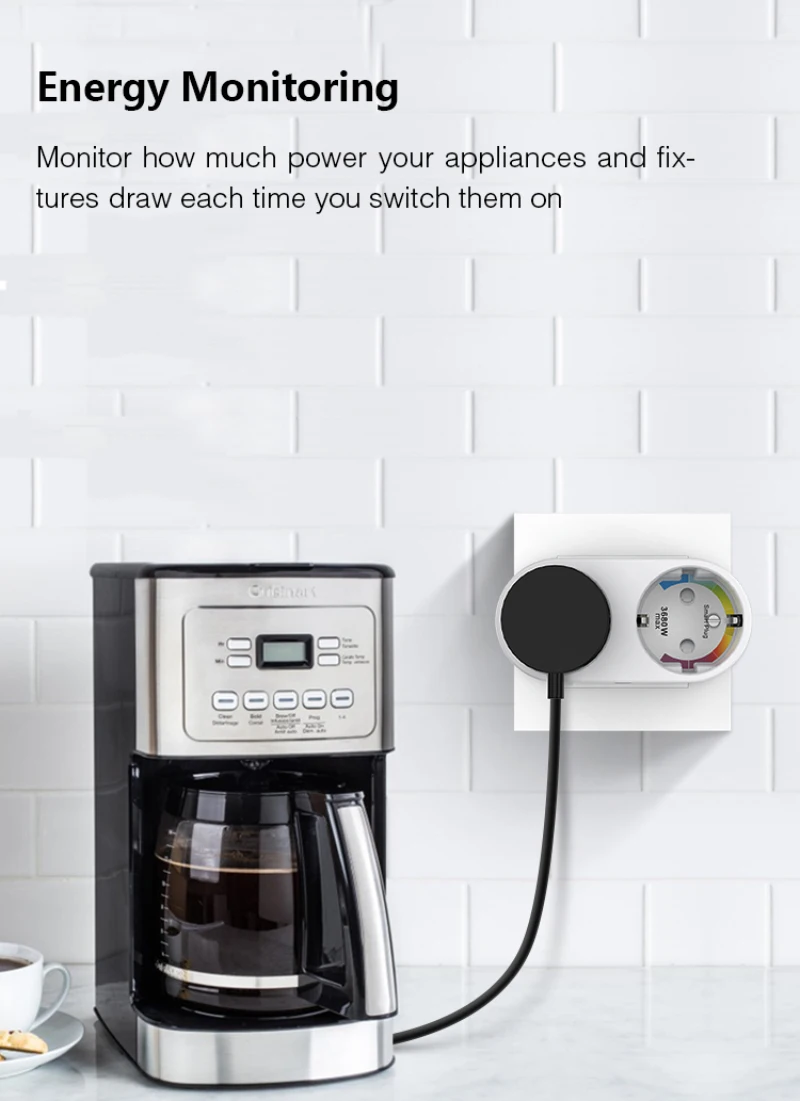 

Gosund 16A WiFi Smart Plug Outlet 2 In 1 Tuya Remote Control Home Appliances No Hub Required Works With Alexa Google Home