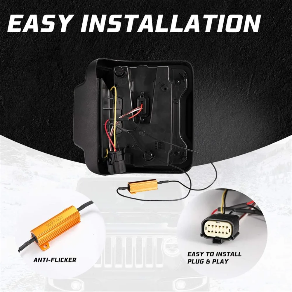 2019 новая версия США дым светодиодный задний фонарь для Jeep Wrangler JL 2018 автомобиля