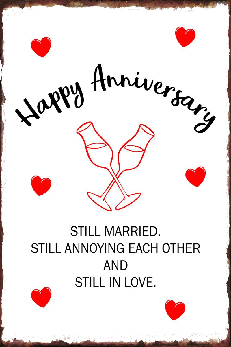 

Настенная ретро-табличка на годовщину, винтажный металлический жестяной знак, жестяные тарелки, декор для стен, комнатное украшение для муж...