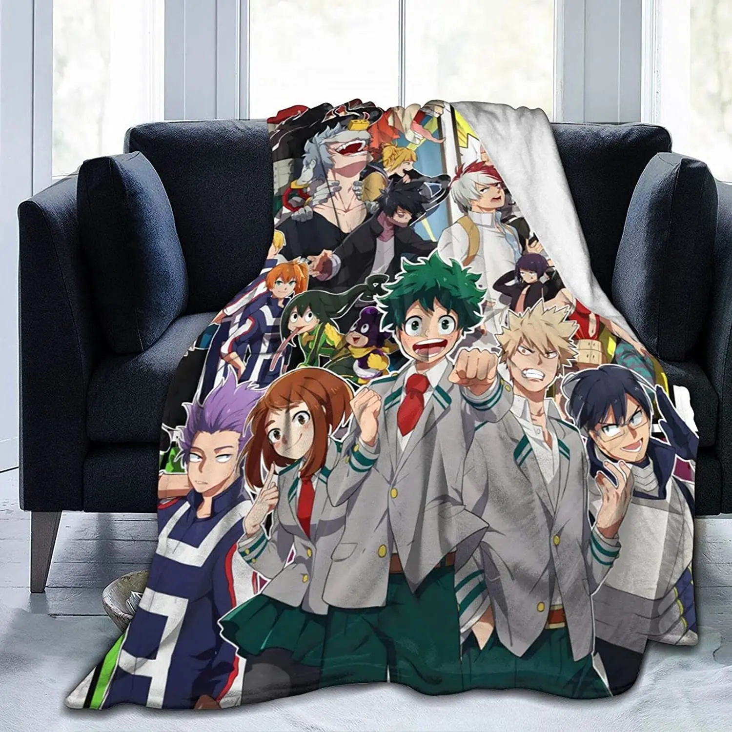 

My Hero Anime Blanket Super Soft Flannel Microfiber Thermal Blankets, Suitable for Living Room Sofa Bed throw blanket