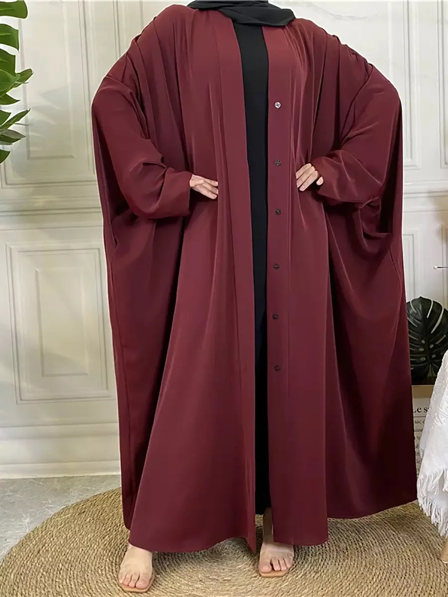 Марокканская абайя, Женский Дубайский кафтан с рукавами «летучая мышь», женское платье, арабское платье, мусульманская одежда