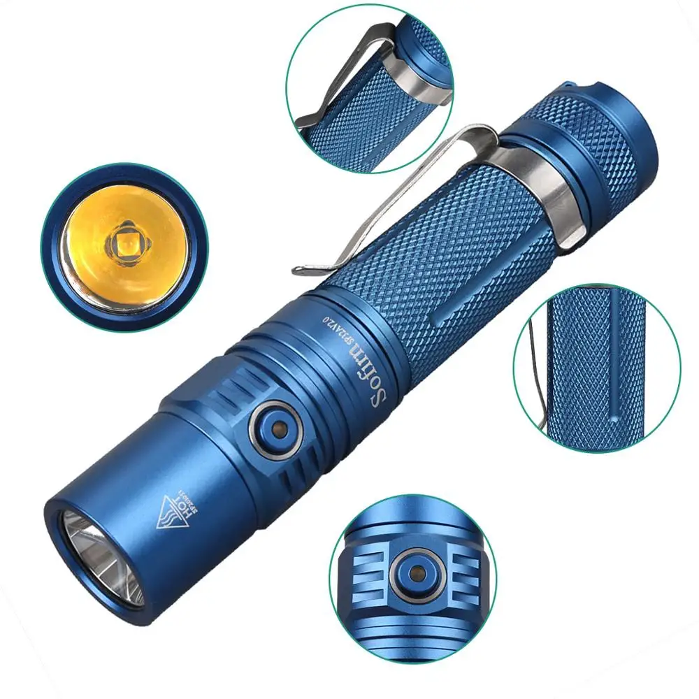 

Sofirn New SP32A V2.0 Powerful LED Flashlight 18650 High Power 1300lm Cree XPL2 Torch Light 2 Groups With Ramping Indicator Lamp