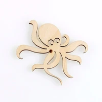 octopus shape mascot laser cut christmas decorations silhouette blank unpainted 25 pieces wooden shape 1492