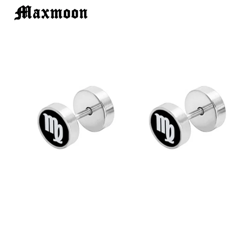 Maxmoon Новые Классические мужские панк-гвоздики из нержавеющей стали для мальчиков