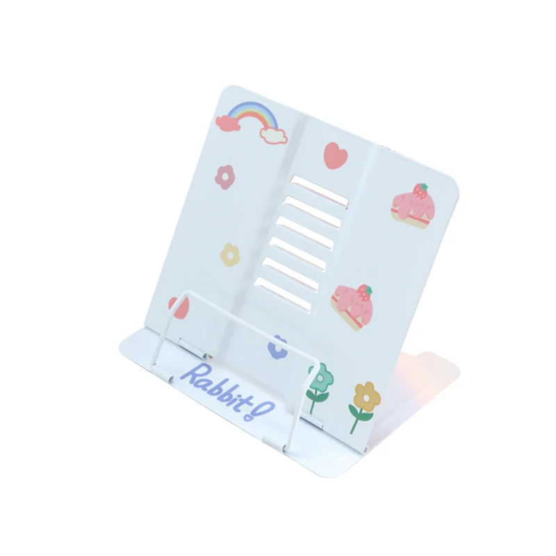 

Ins Reading Rack Bracket Flipping Book Holder Bookshelf Book Stand Book Holder Desktop Student Reading Artifact with Stickers