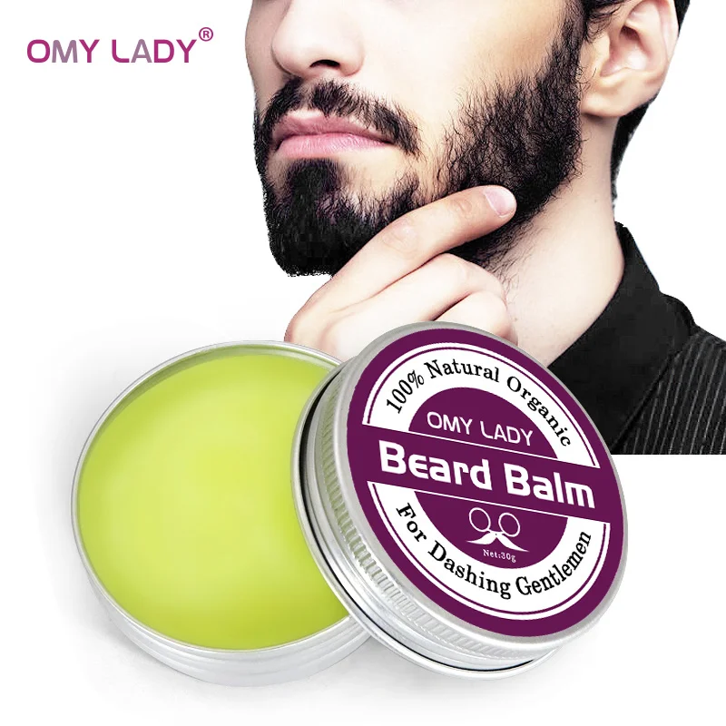 

OMY LADY Organic Beard Oil Balm Moustache Wax Styling Beeswax Moisturizing Smoothing Natural Beard Balm Men Grooming Kit 30g