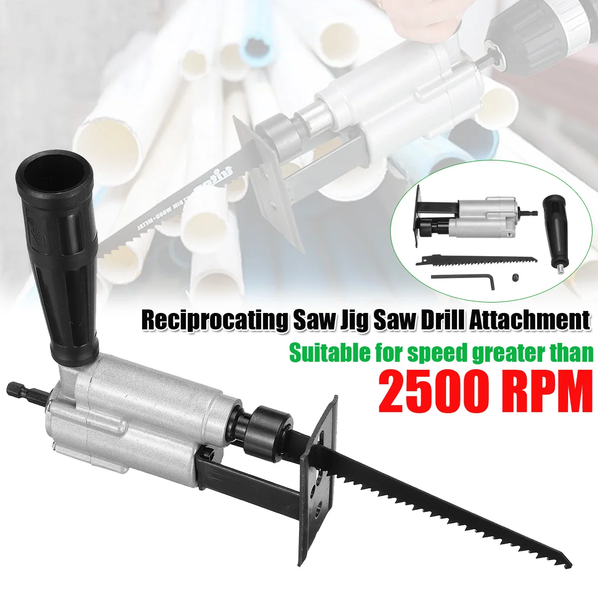 

2500rpm/min Cordless Reciprocating Saw Electric Saw Saber Saw Multifunctional Portable for Wood Metal Cutting Tool Chainsaw