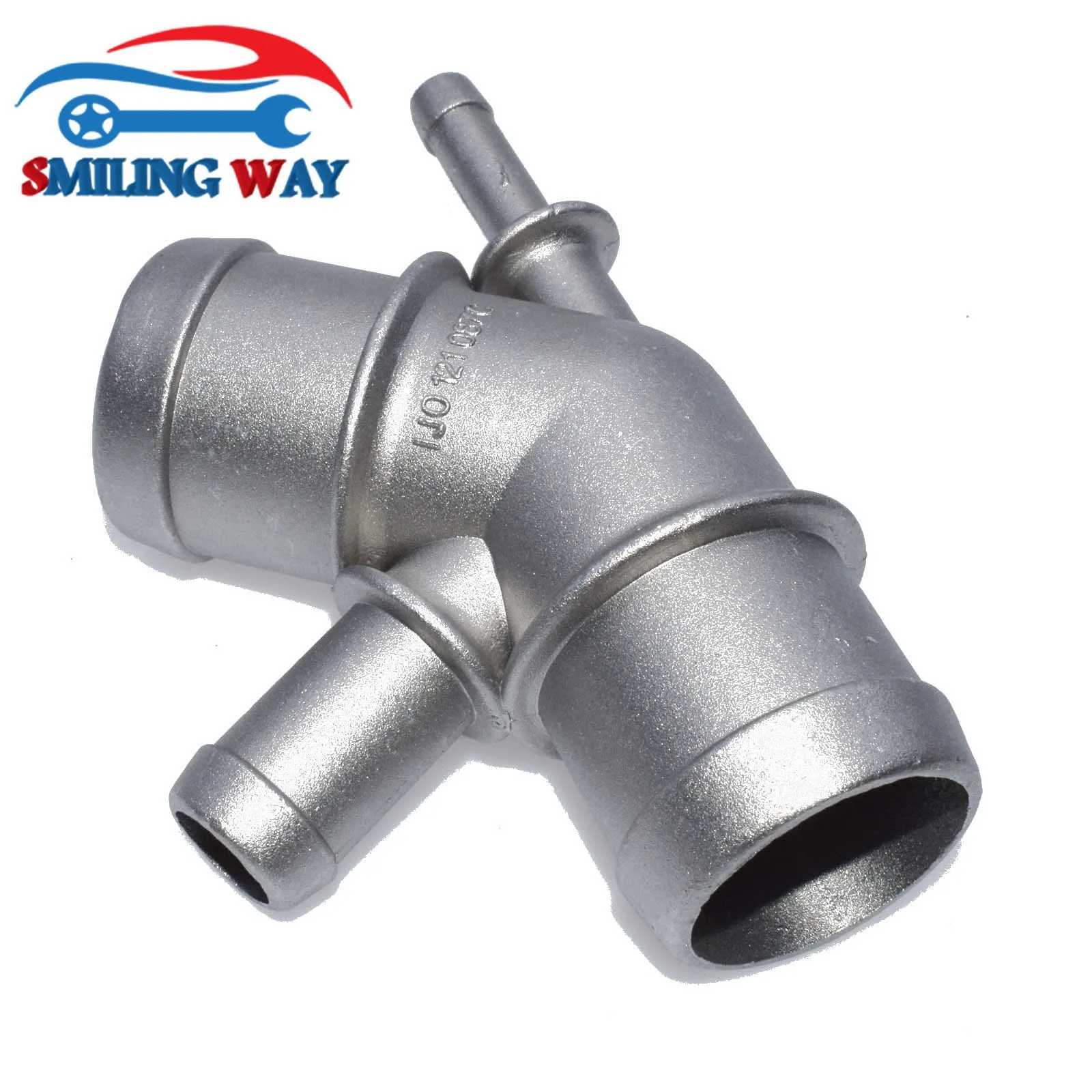 Aluminum Coolant Thermostat Radiator Water Flange Pipe Connector For Audi VW A3 TT Skoda Seat Bora Golf Jetta 1.8T 1J0121087C