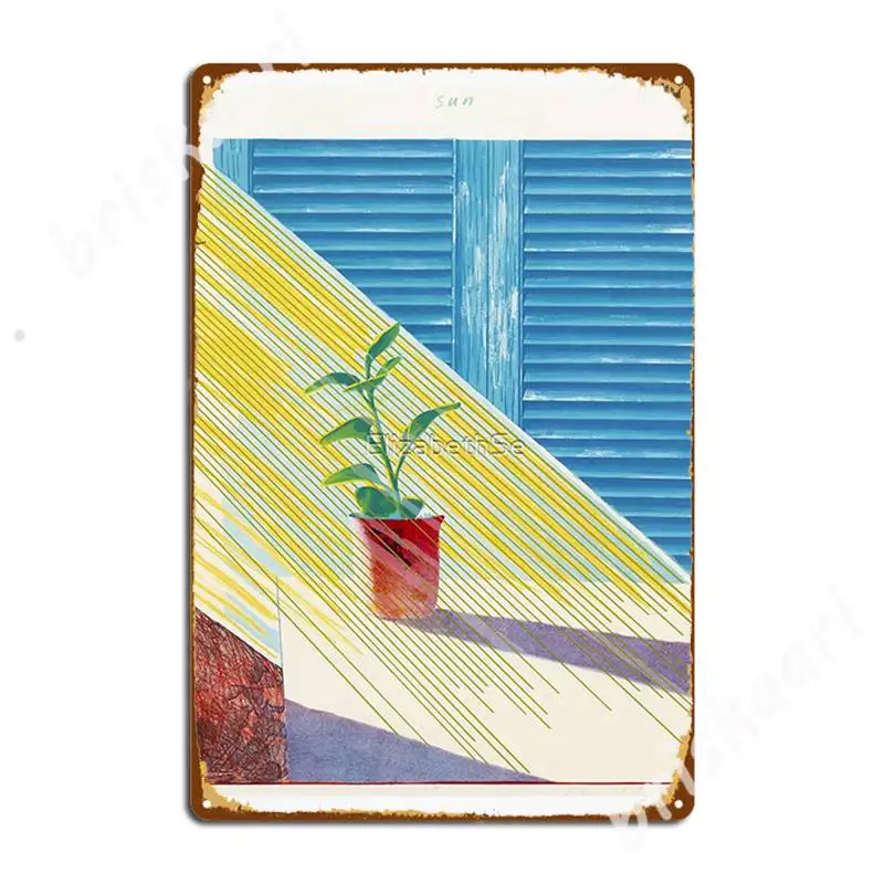 

1973 Suning David Hockney, погоды, металлические знаки, Настенный декор для паба, обычные настенные постеры для паба