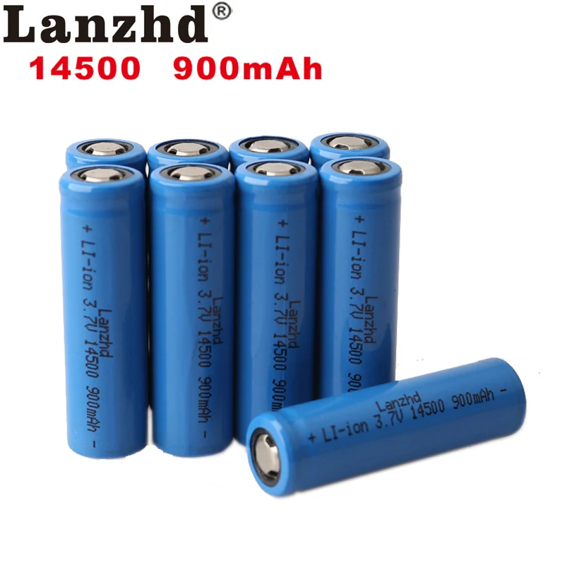 

16 шт., литий-ионные аккумуляторные батарейки 14500, 900 мАч, 3,7 в