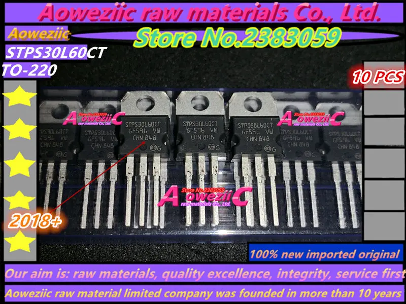 Aoweziic 2019 + 100% новый импортный оригинальный STPS30L60CT STPS30L60 TO-220 диод Шоттки 30A 60V |