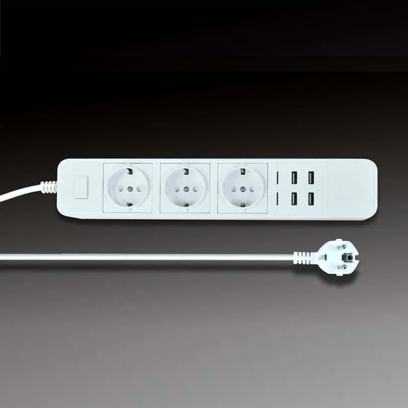 White Умный Wifi сетевой фильтр, защита от перенапряжения, несколько розеток С usb-портом, голосовое управление для Amazon Echo Alexa's Google Home - Цвет: White