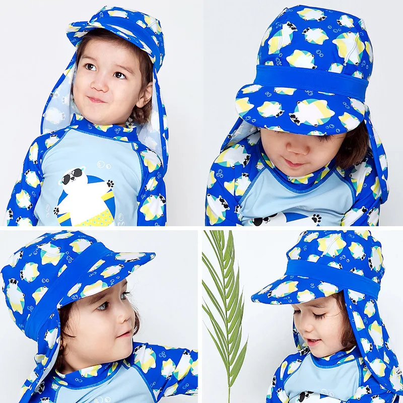 Шапка с откидной крышкой для детей летняя пляжная шляпа от солнца защитой