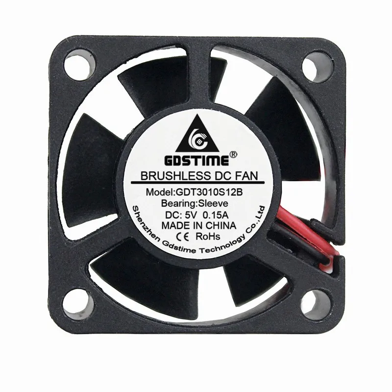 Оптовая продажа Gdstime 30x30x10 мм рукав DC 100 шт. 3 см Dupont 2Pin Бесщеточный вентилятор