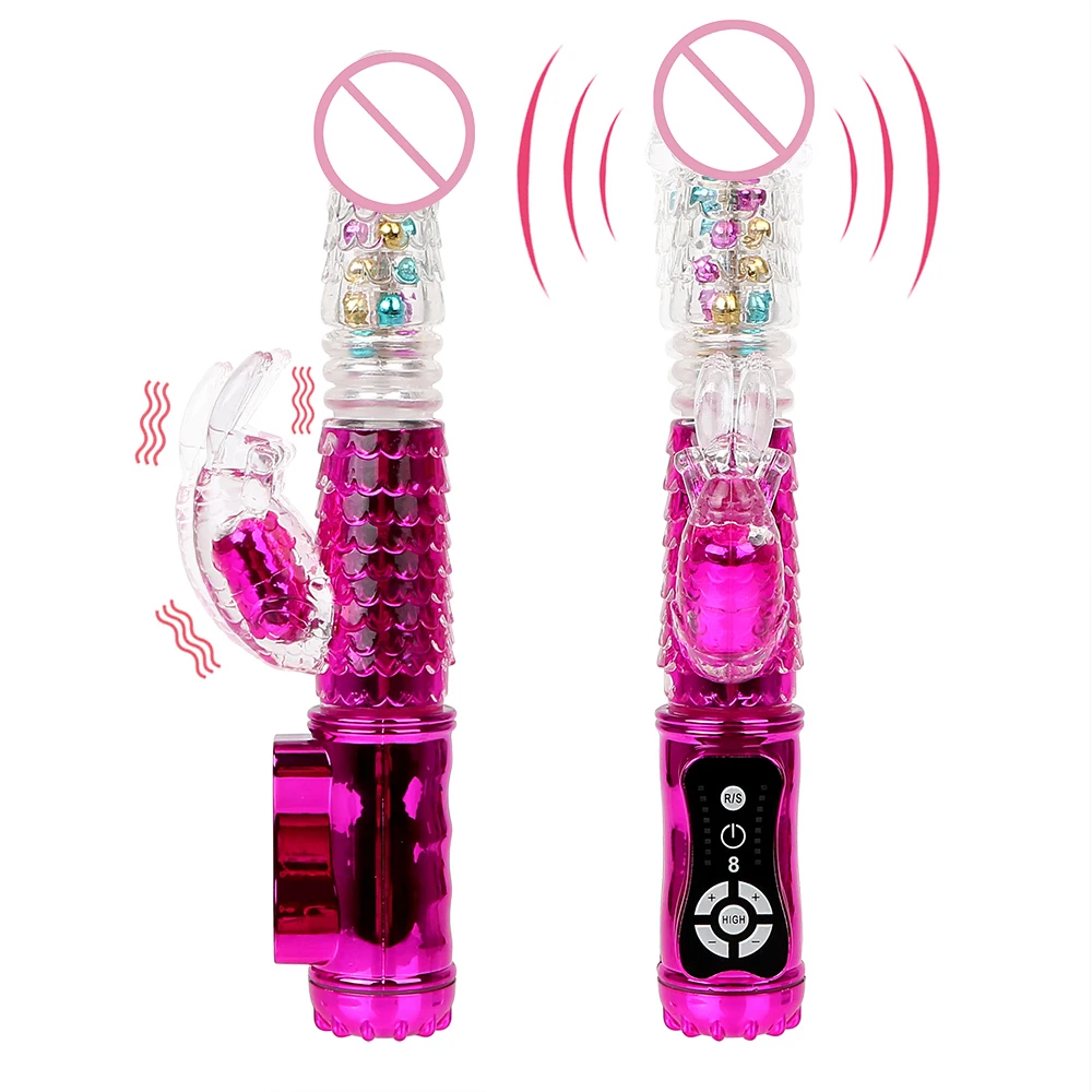 VATINE 360 градусов вращающийся переводной бисер фаллоимитатор Кролик Вибраторы