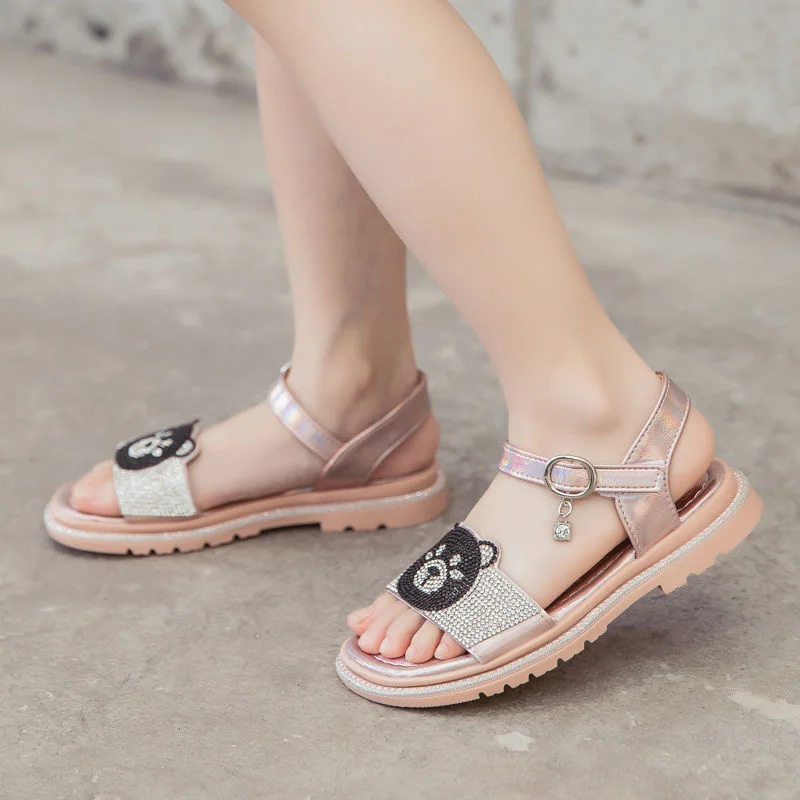 

Soft Soles Non-slip Sandalias Soft For Children's Girl's leather shoes School Students Performing Dancing shoe performance