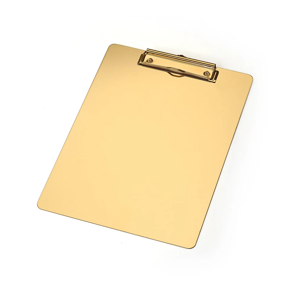 Органайзер для бумажного стола Золотая папка из нержавеющей стали Офисные