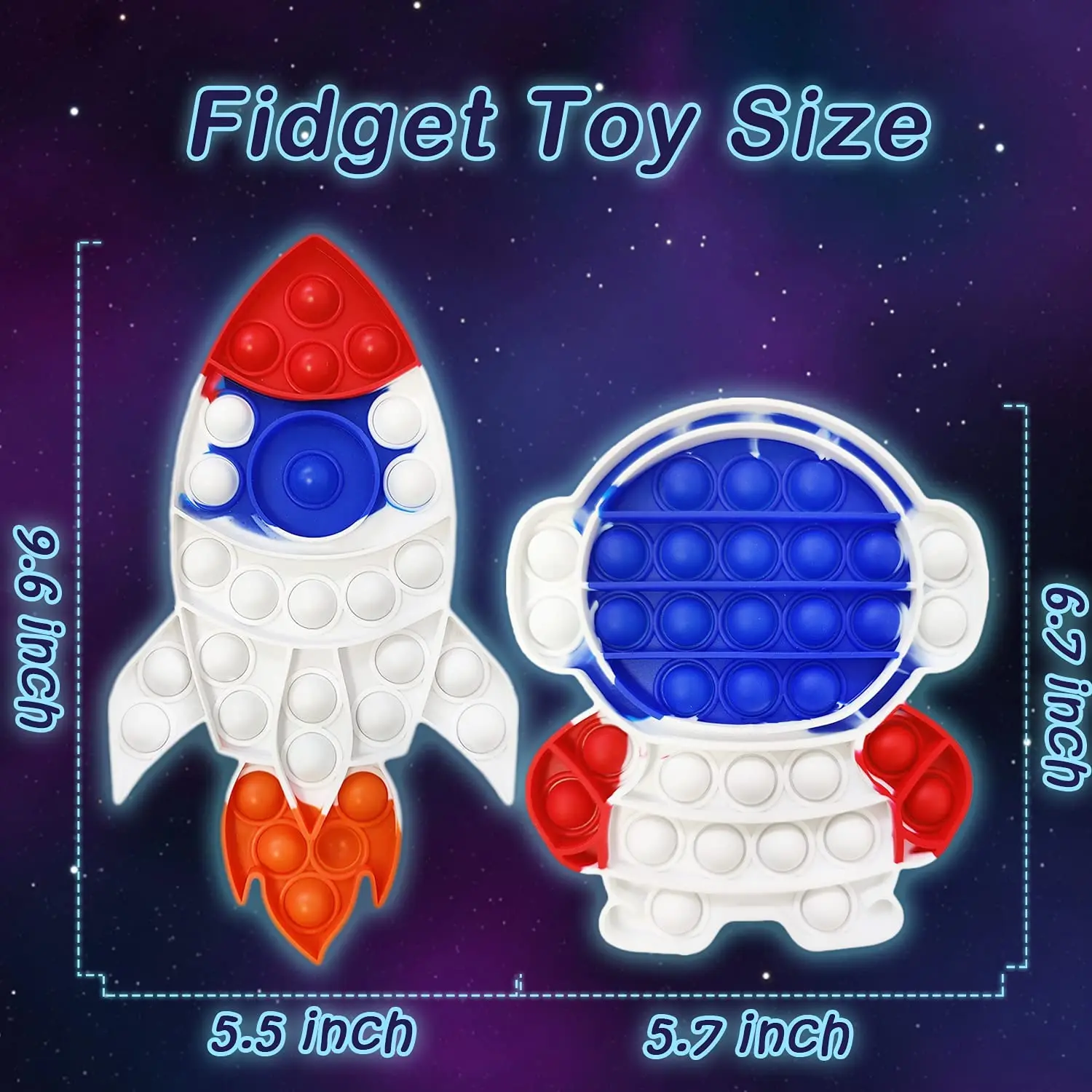 

Push Pop Bubbles Sensory Fidget Toys Set Cool Things Silicone Popper for Stress Anxiety Relief ADHD Autism Special Needs Adults