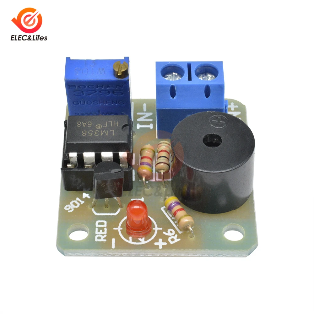 Модуль сигнализации аккумулятора 9 В/12 В звуковой и светильник вой сигнал зуммер
