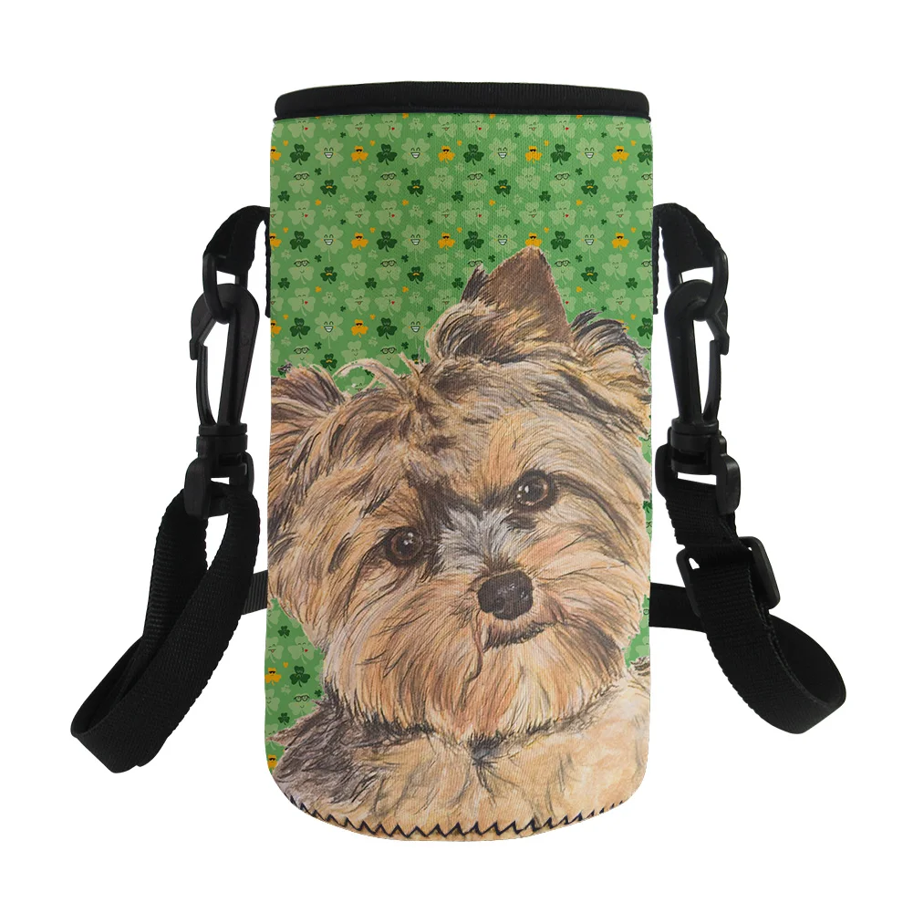 Симпатичный принт йоркширского терьера рукав для бутылки с водой изоляционная
