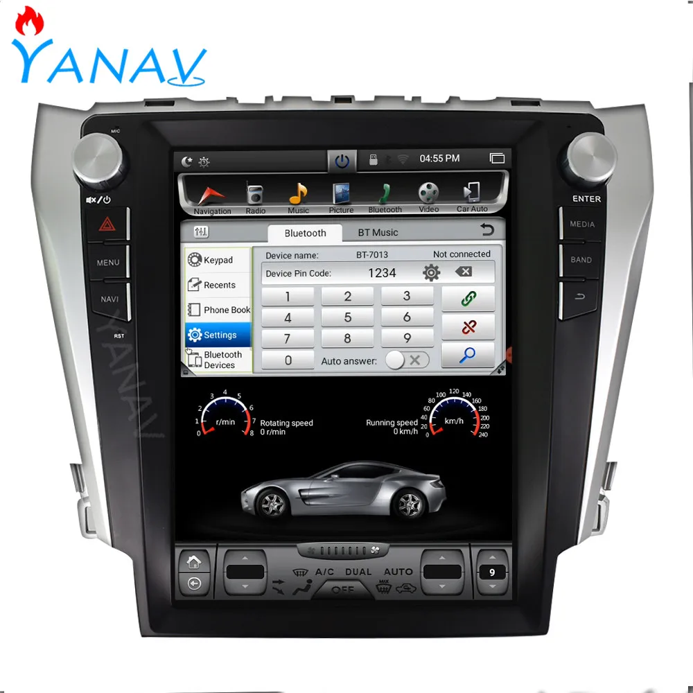 

2 DIN Car Radio For-Toyota Camry 2012-2015 GPS Navigation Android Stereo Receiver Audio Video HD Screen Multimedia MP3 Player